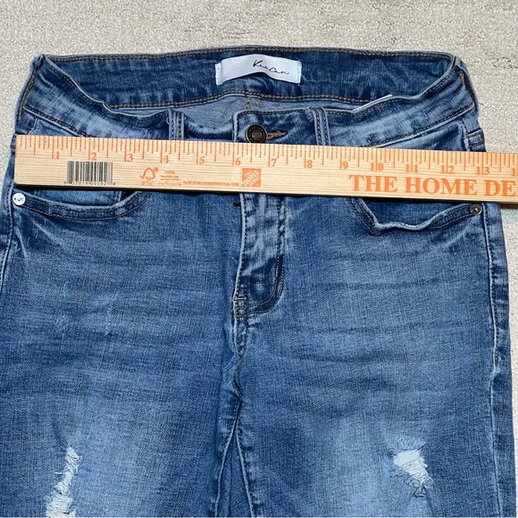 KANCAN Mid Rise Ankle Skinny Distressed KC6204M raw hem Jeans Women’s Sz.5/26 - Picture 5 of 7